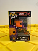 Funko POP! Kate Bishop With Lucky The Pizza Dog (Black Light) - Limited Edition Special Edition Exclusive