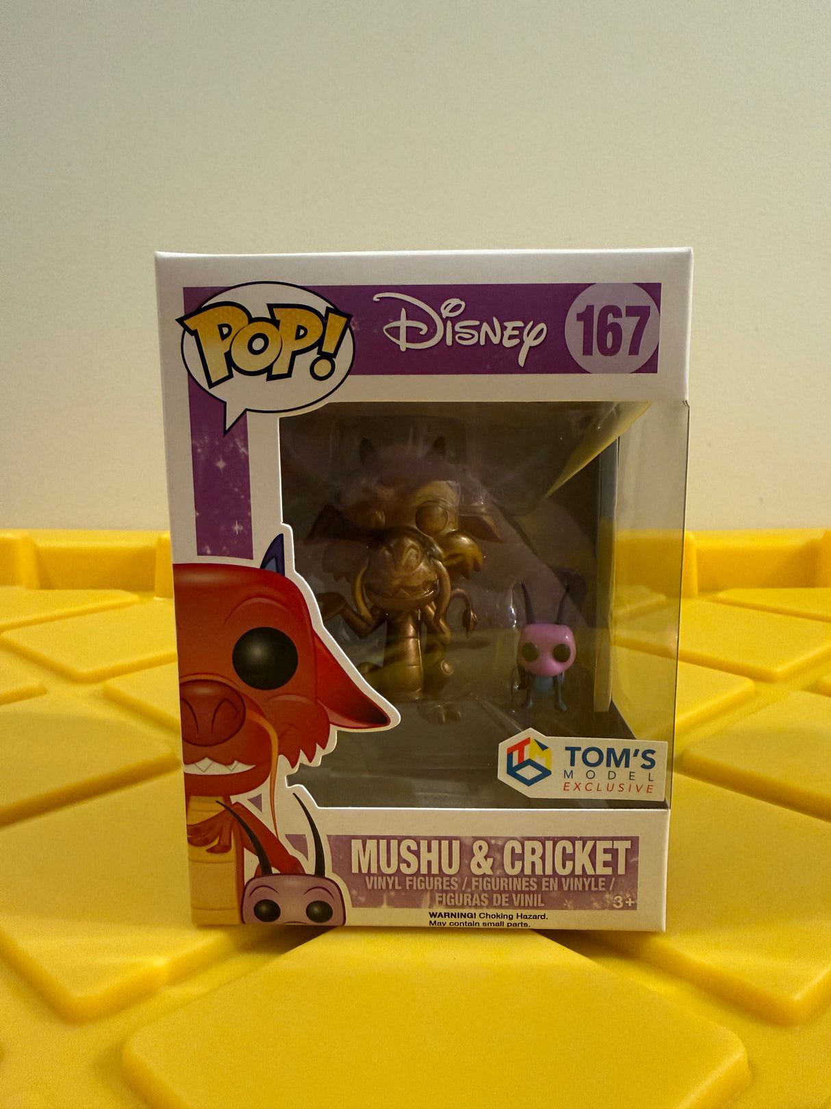 Funko POP! Mushu (Gold) & Cricket - Limited Edition Tom's Model Exclusive