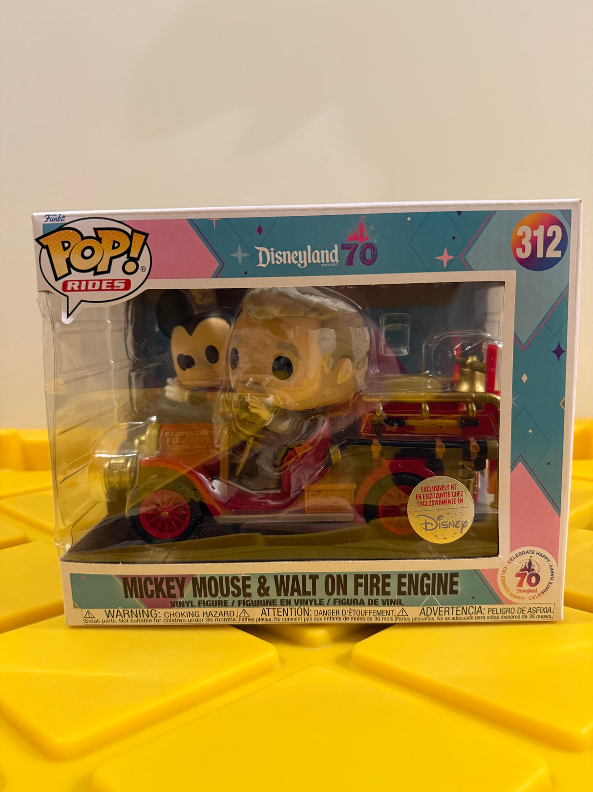 Funko POP! 6” Mickey Mouse & Walt on Fire Engine (Rides) - Limited Edition Disney Exclusive