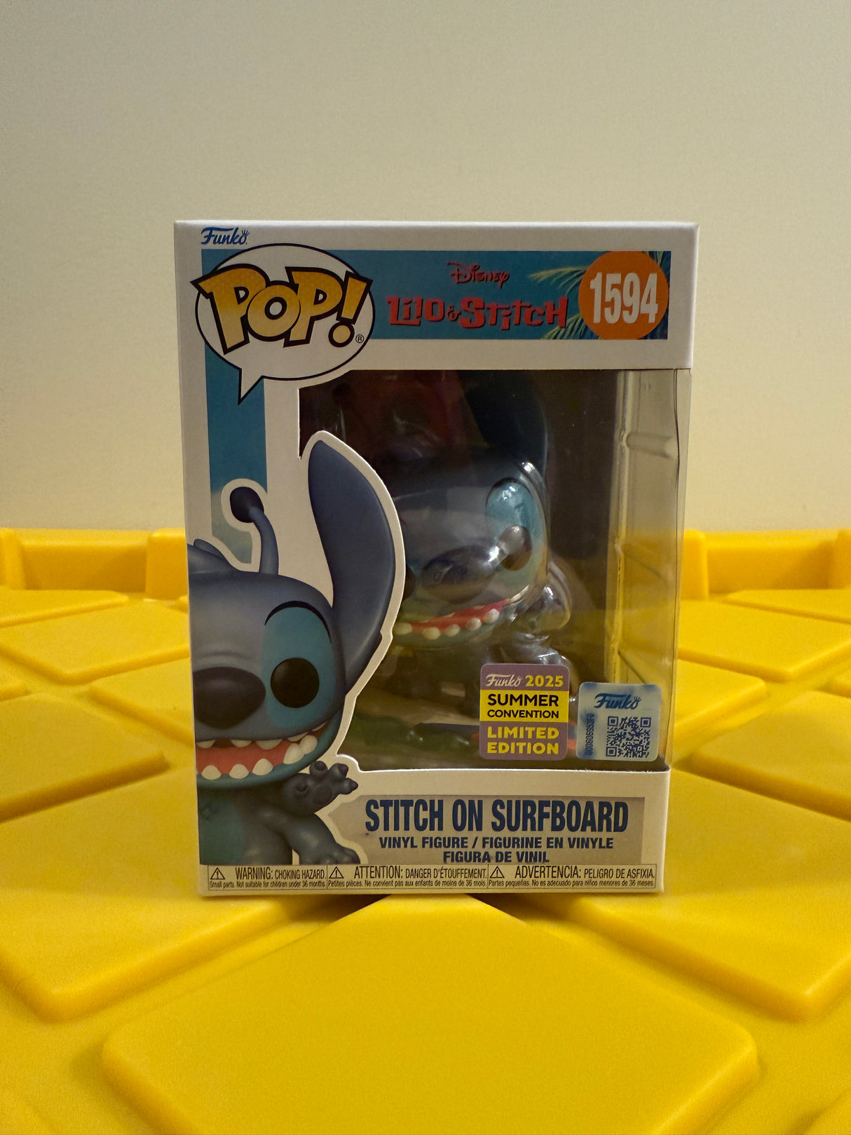 Funko POP! Stitch on Surfboard - Limited Edition 2025 SDCC Exclusive