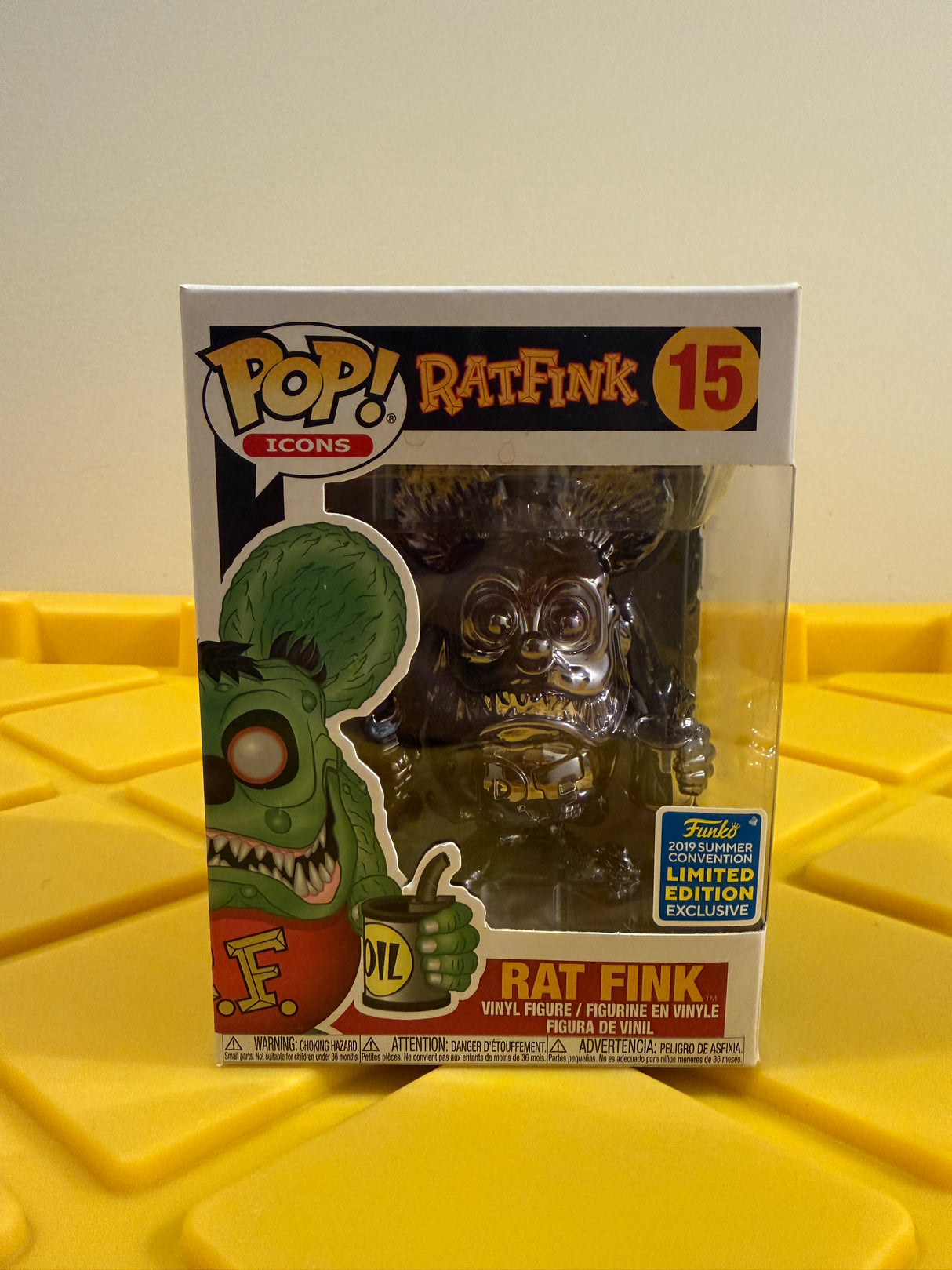 Funko POP! Rat Fink (Black Chrome) - Limited Edition 2019 SDCC Exclusive