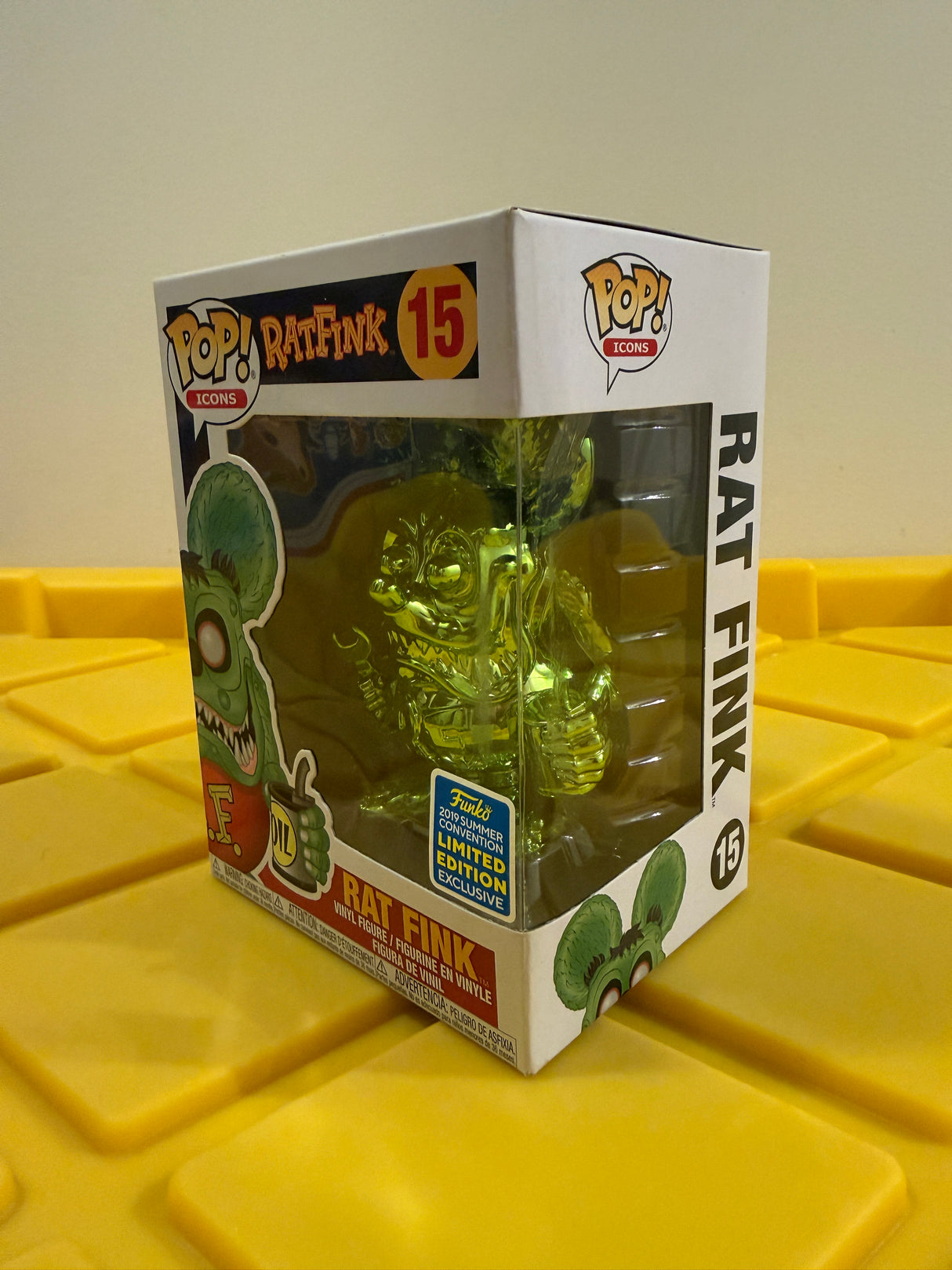 Funko POP! Rat Fink (Green Chrome) - Limited Edition 2019 SDCC Exclusive