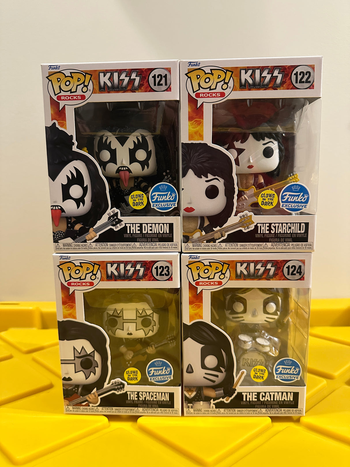Funko POP! Kiss (Glow) Set of 4