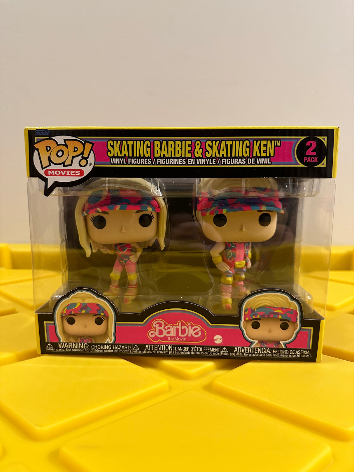 Funko POP! Skating Barbie & Skating Ken (Black Light) (2-Pack) - Limited Edition Hot Topic Exclusive