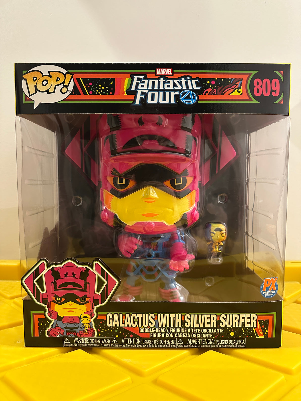 Funko POP! 10" Galactus with Silver Surfer (Black Light) - Limited Edition PX Previews Exclusive
