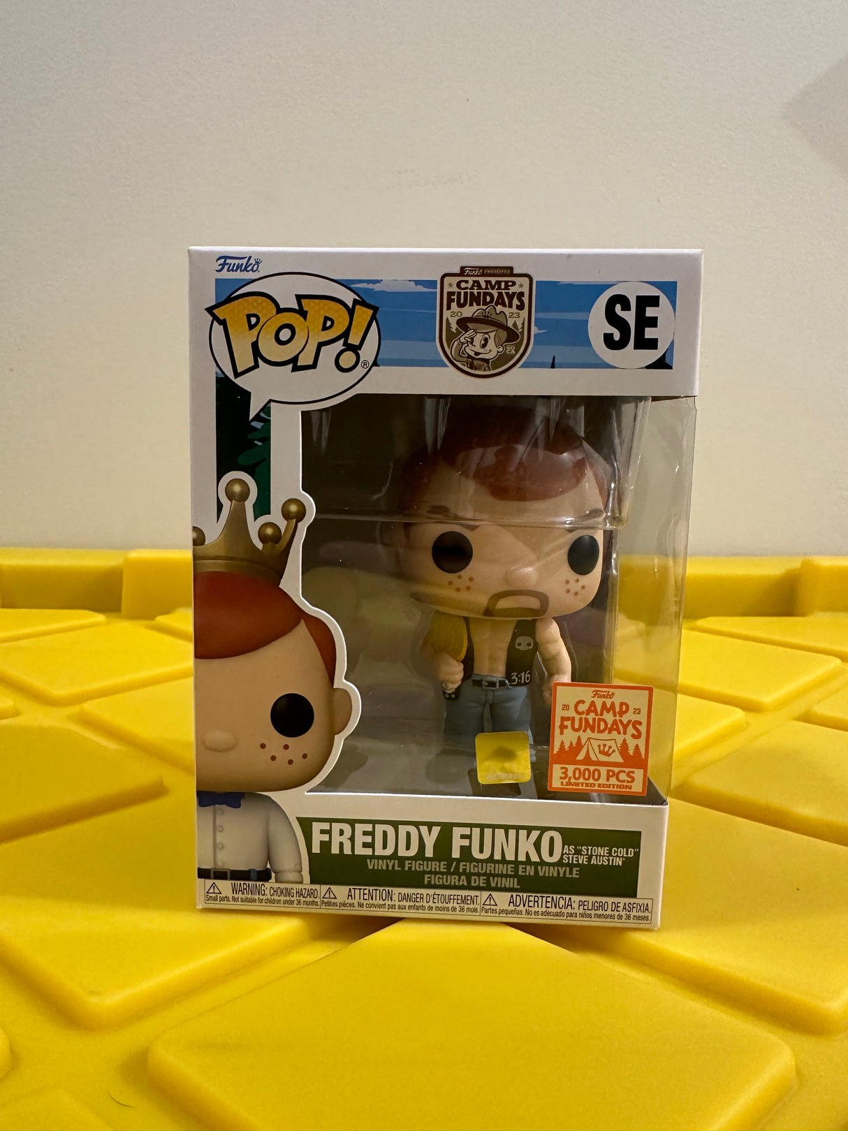 Funko POP! Freddy Funko as "Stone Cold" Steve Austin (L.E. 3000) - Limited Edition 2023 Camp Fundays Exclusive