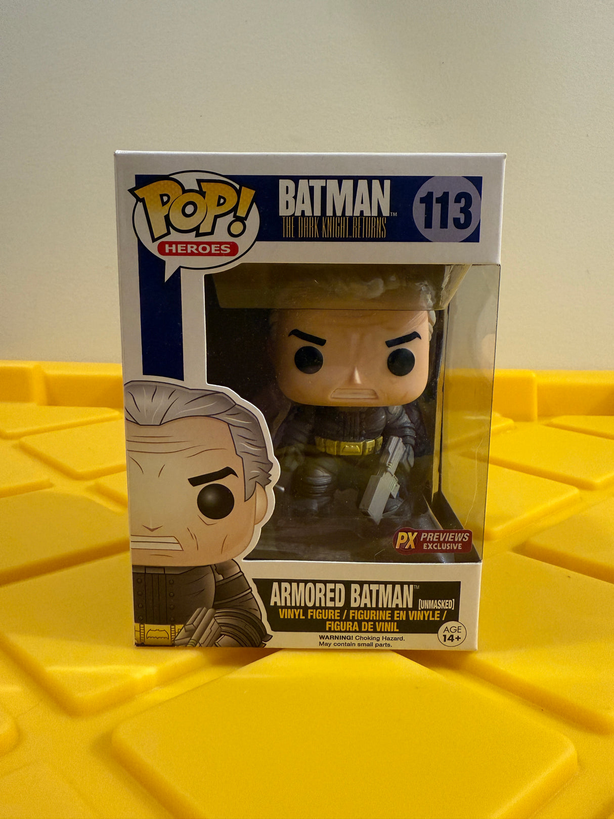Funko POP! Armored Batman (Unmasked) - Limited Edition PX Previews Exclusive