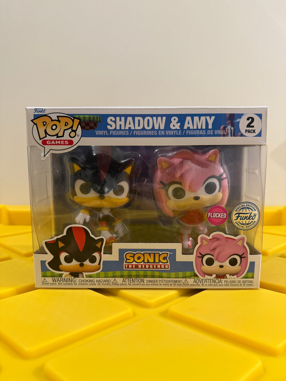 Funko POP! Shadow & Amy (Flocked) (2-Pack) - Limited Edition Special Edition Exclusive