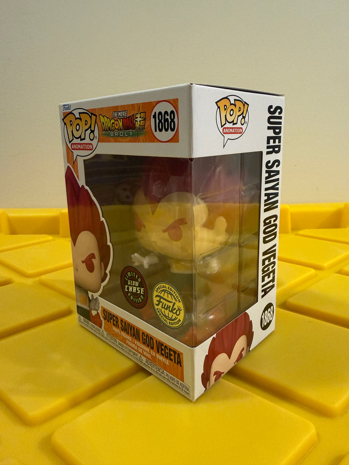 Funko POP! Super Saiyan God Vegeta (Glow) - Limited Edition Chase - Limited Edition Special Edition Exclusive