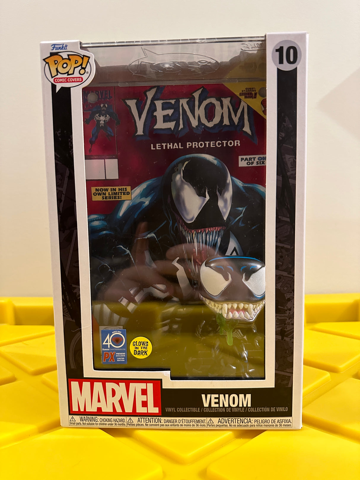 Funko POP! Venom (Glow) (Metallic) (Comic Covers) - Limited Edition PX Previews Exclusive