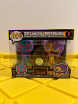 Funko POP! Spider-Man 2099 & Spider-Man India (Black Light) (2-Pack) - Limited Edition Special Edition Exclusive