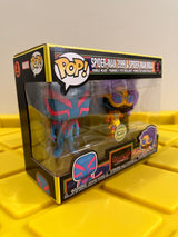 Funko POP! Spider-Man 2099 & Spider-Man India (Black Light) (2-Pack) - Limited Edition Special Edition Exclusive