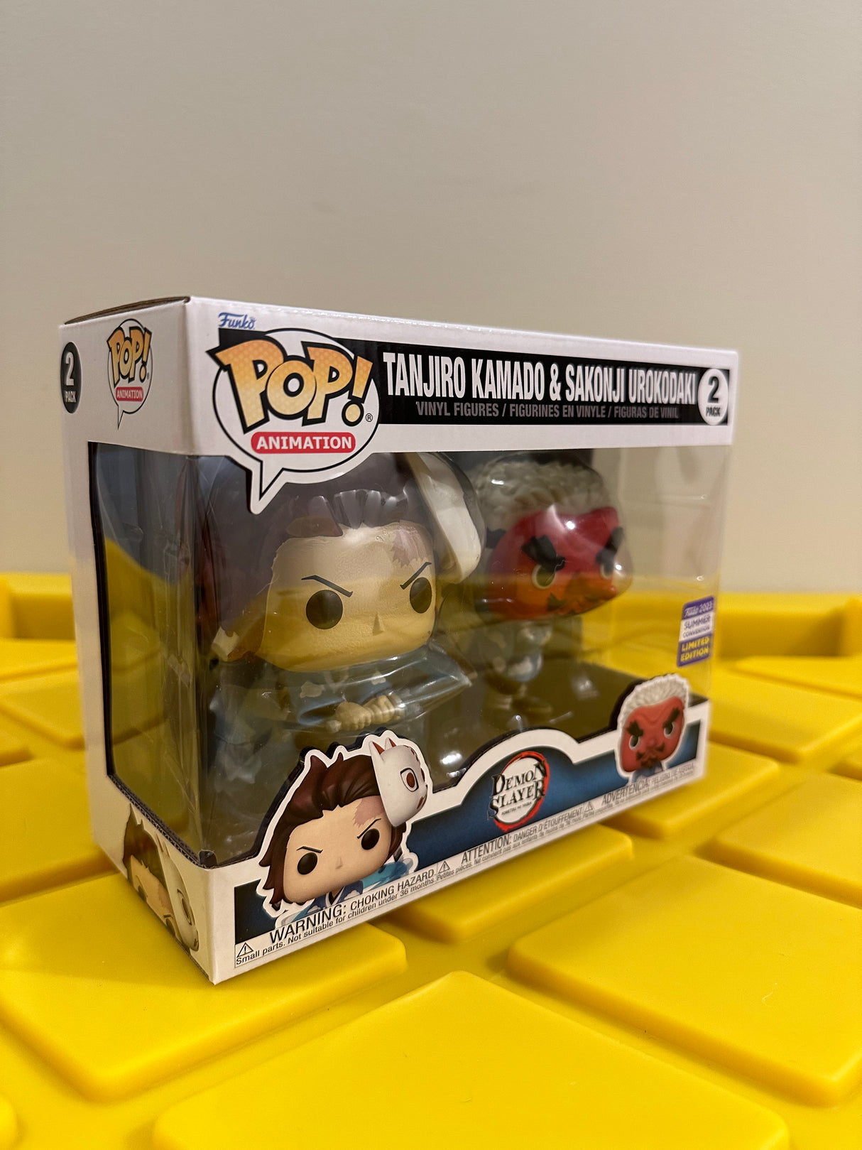 Funko POP! Tanjiro Kamado & Sakonji Urokodaki (2-Pack) - Limited Edition 2023 SDCC Exclusive