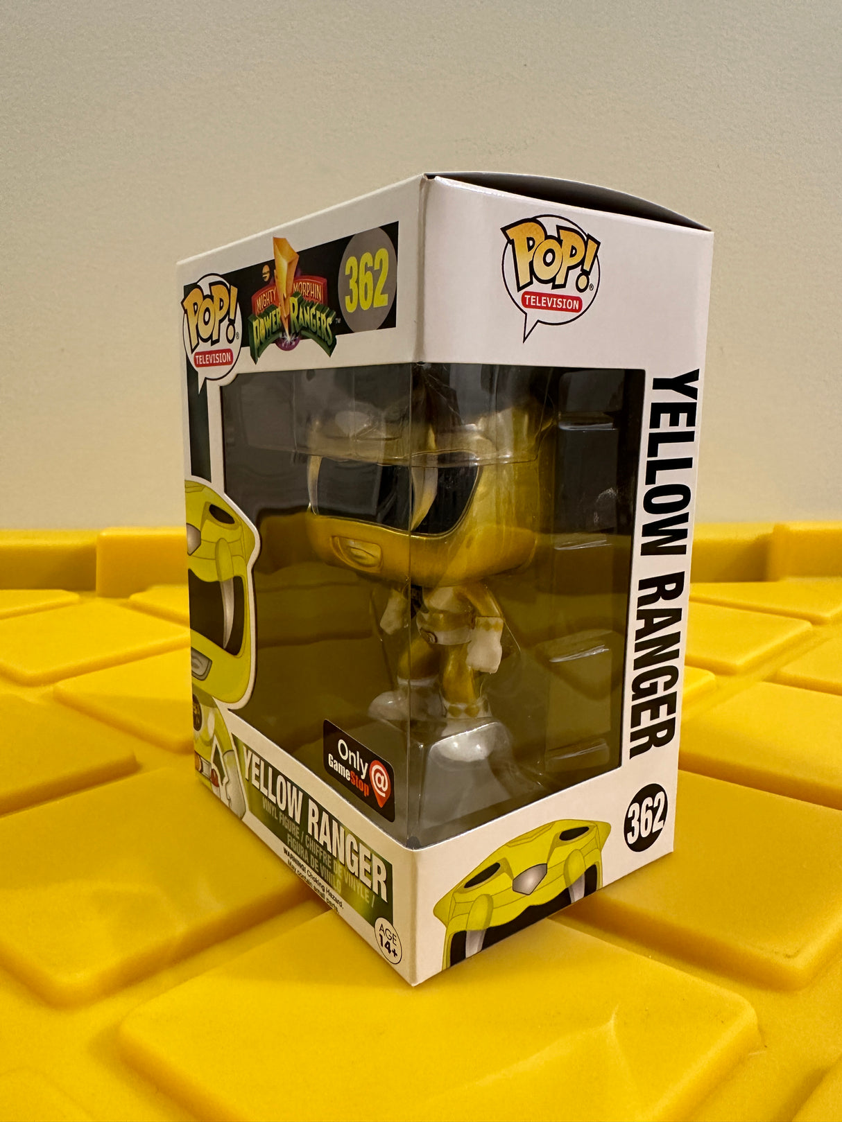 Funko POP! Yellow Ranger (Metallic) - Limited Edition Game Stop Exclusive