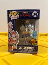 Funko POP! Captain Marvel (Art Series) - Limited Edition Special Edition Exclusive