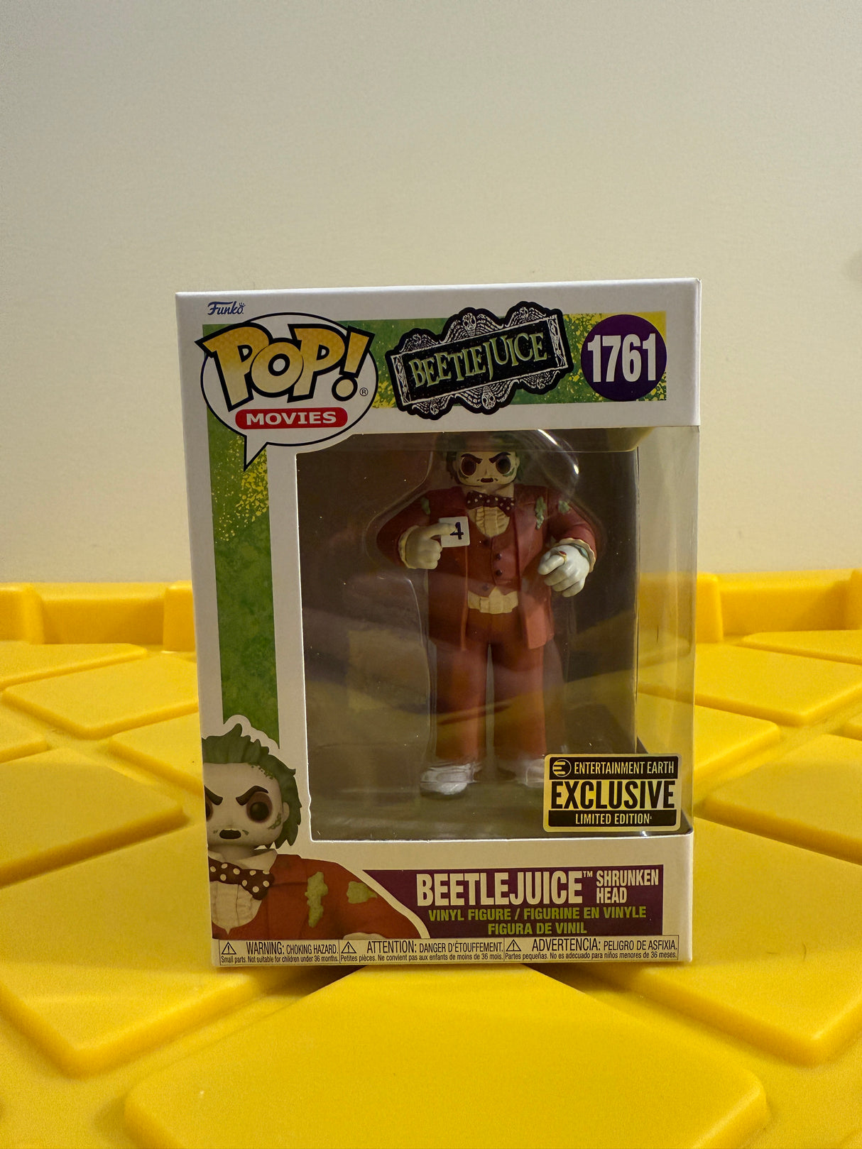 Funko POP! Beetlejuice Shrunken Head - Limited Edition Entertainment Earth Exclusive