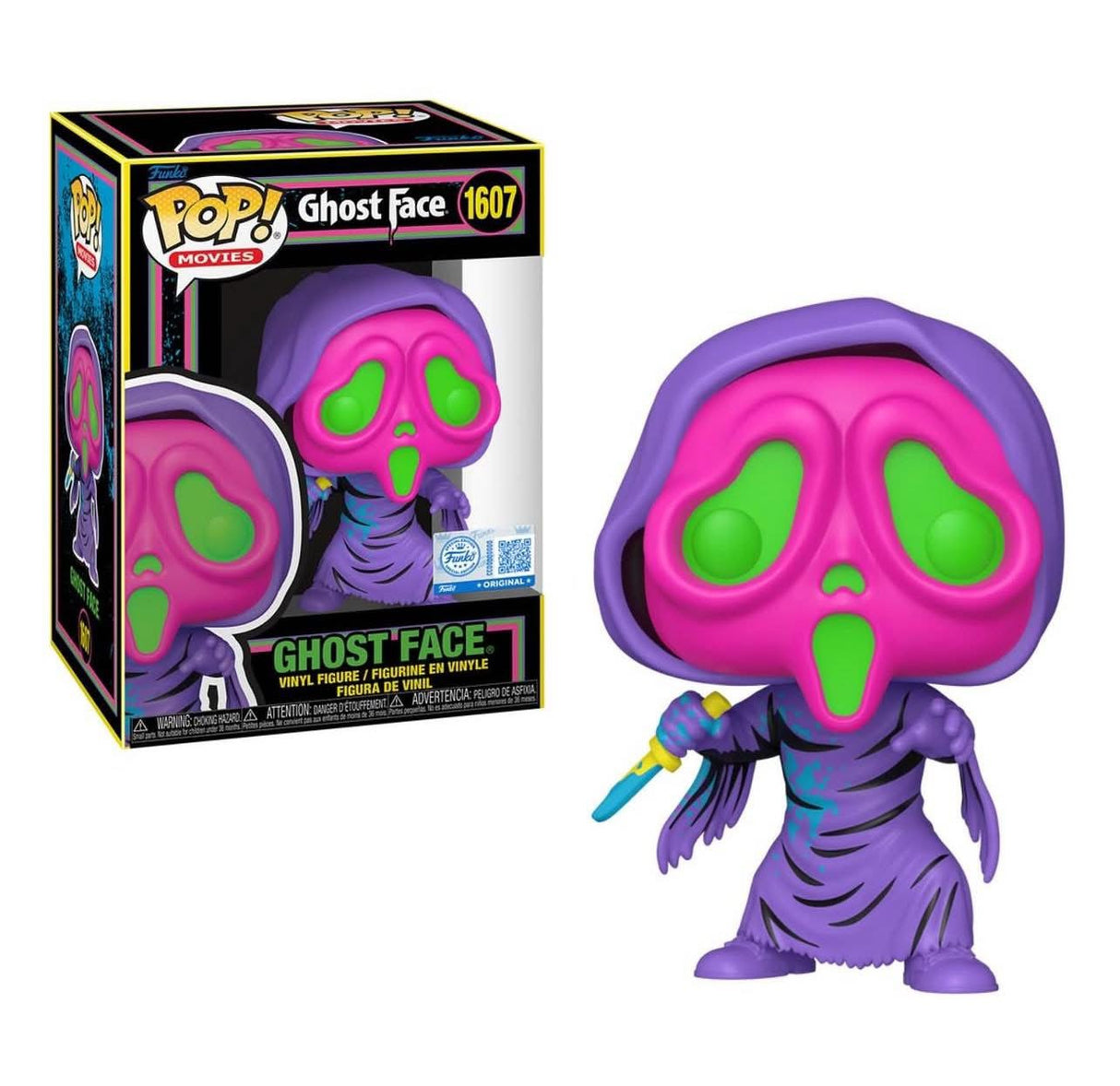 Funko POP! Ghost Face (Black Light) - Limited Edition Entertainment Earth Exclusive