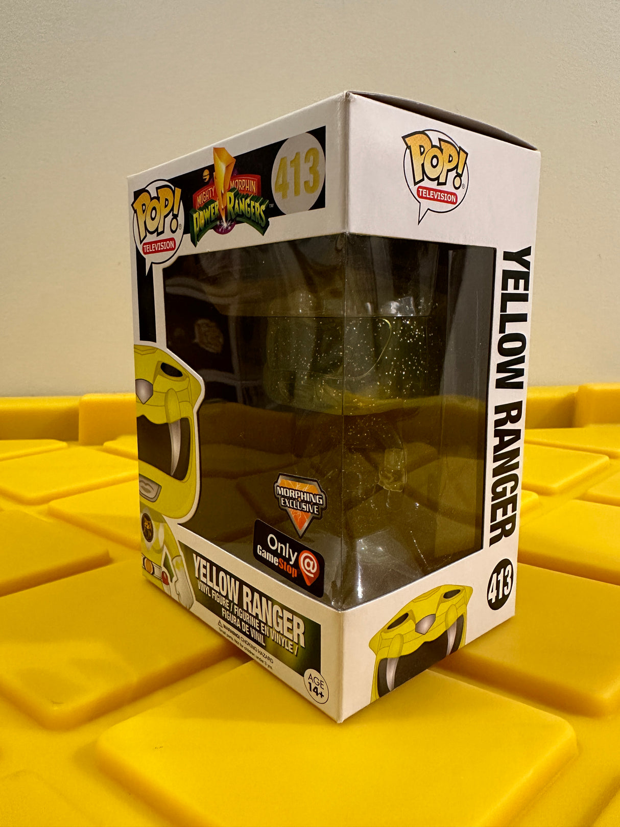 Funko POP! Yellow Ranger (Glitter) - Limited Edition Game Stop Exclusive