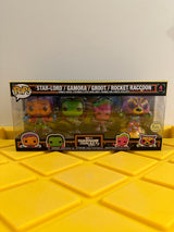 Funko POP! Star-Lord, Gamora, Groot & Rocket Raccoon (Black Light) (4-Pack) - Limited Edition Special Edition Exclusive