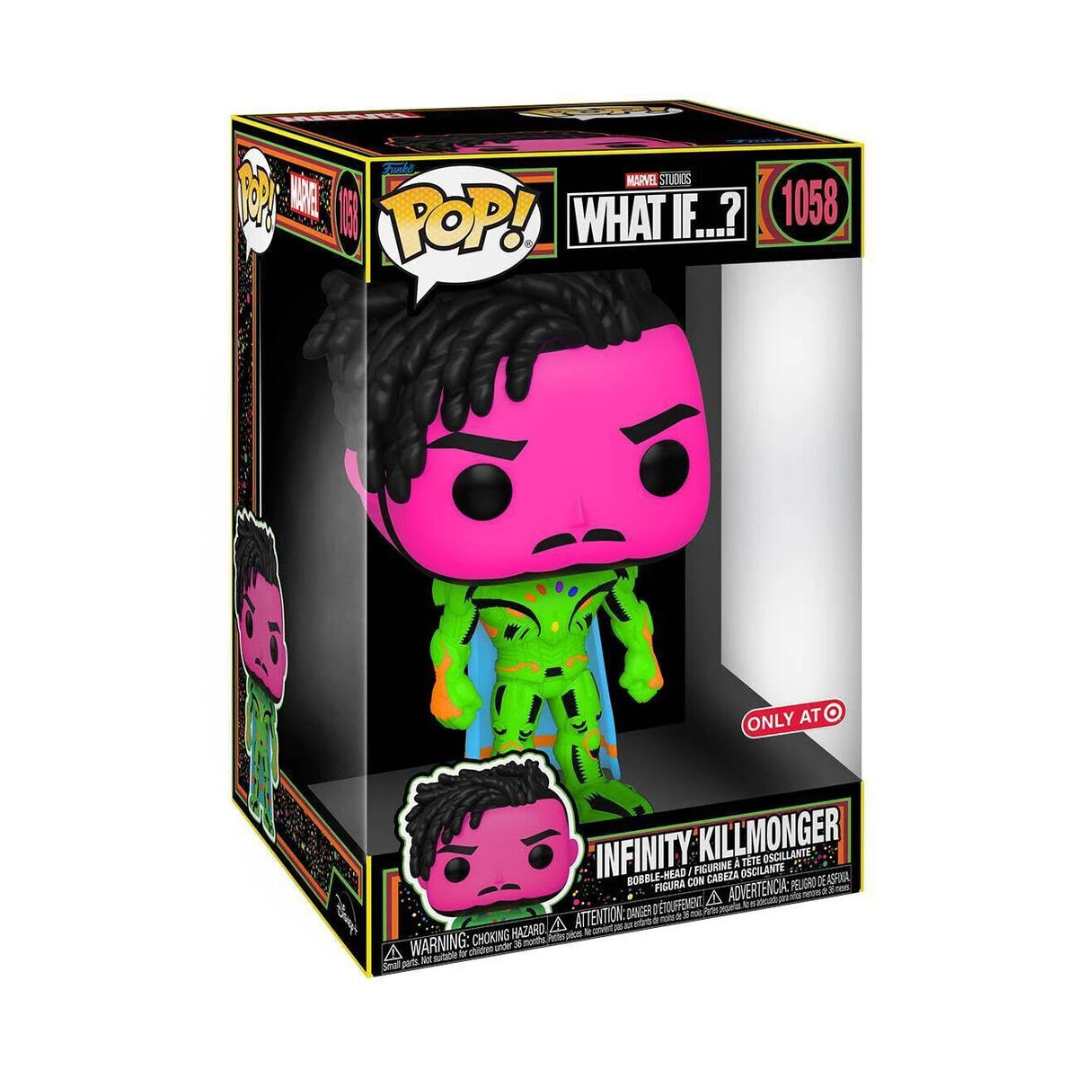 10" Infinity Killmonger (Black Light) What If Funko Pop