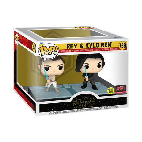 Rey & Kylo Ren (Glow) Star Wars Funko Pop