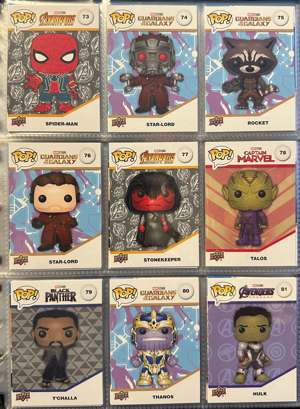 The Infinity Saga Trading Cards (#73-81)