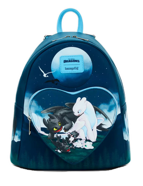 Toothless & Light Fury with Babies Loungefly Backpack