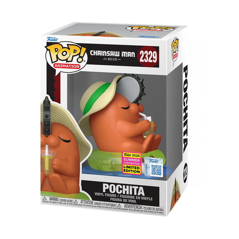 Funko POP! Pochita with Sunhat - Limited Edition 2026 SDCC Summer Convention Exclusive