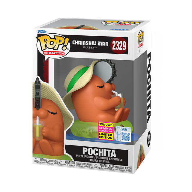 Funko POP! Pochita with Sunhat - Limited Edition 2026 SDCC Summer Convention Exclusive (Pre-Order)
