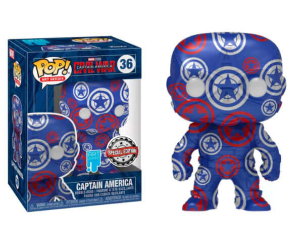 Funko POP! Captain America (Art Series) - Limited Edition Special Edition Exclusive