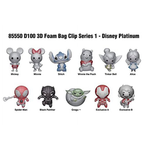 MONOGRAM Disney 100 Multi 3D Foam Bag Clip - Series 1