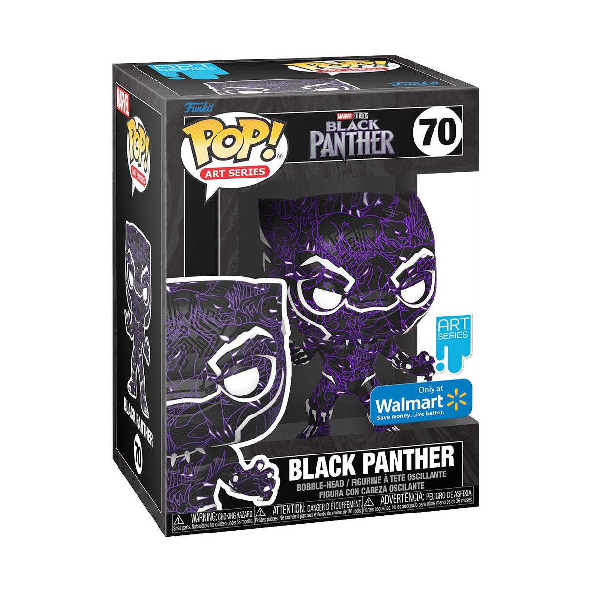 Funko POP! Black Panther (Art Series) - Limited Edition Walmart Exclusive