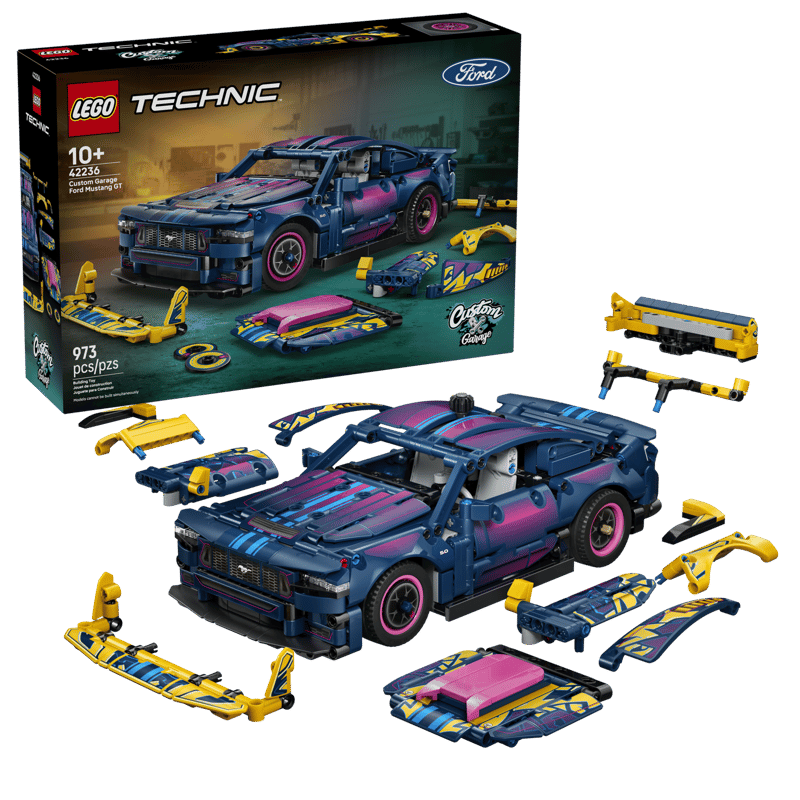 LEGO Custom Garage Ford Mustang GT Car