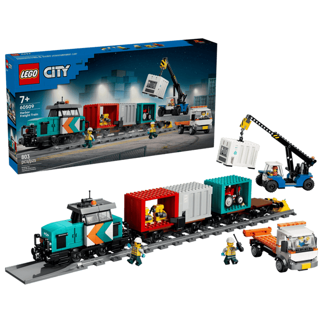 LEGO Harbor Freight Train with Crane & Truck