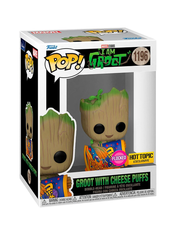 Groot With Cheese Puffs (Flocked) - Limited Edition Hot Topic Exclusive