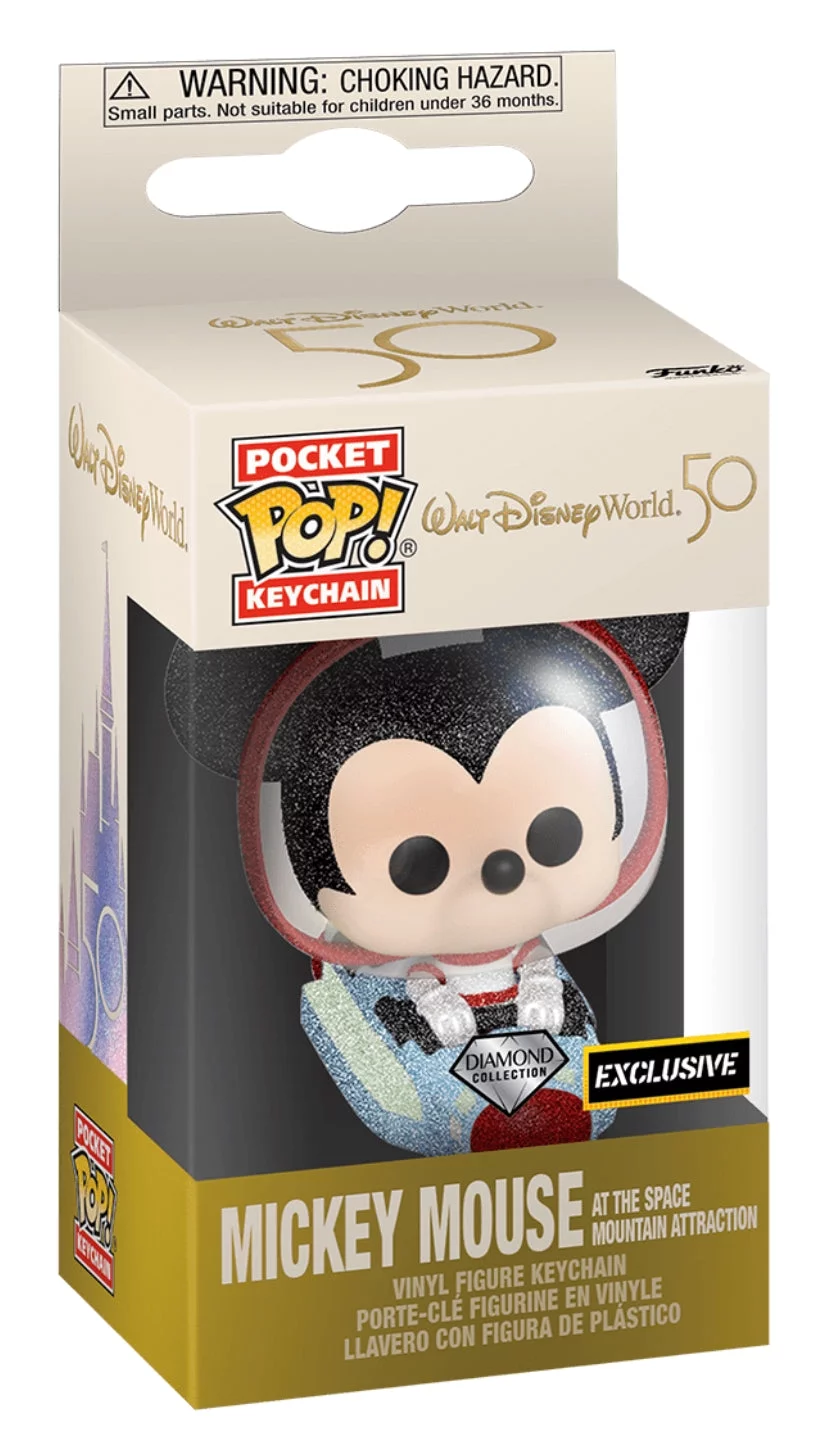Funko POP! Keychain Mickey Mouse at the Space Mountain Attraction (Diamond) - Limited Edition Exclusive