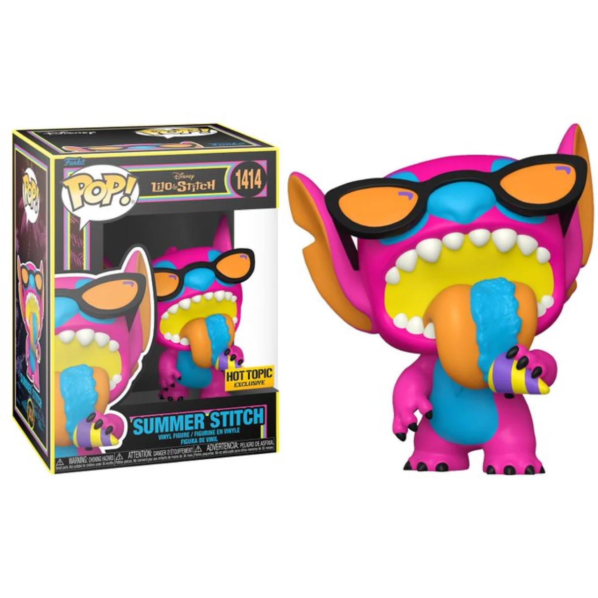 Funko POP! Summer Stitch (Black Light) - Limited Edition Hot Topic Exclusive