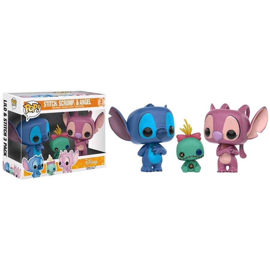 Funko POP! Stitch, Scrump, & Angel (3-Pack) - Limited Edition Hot Topic Exclusive