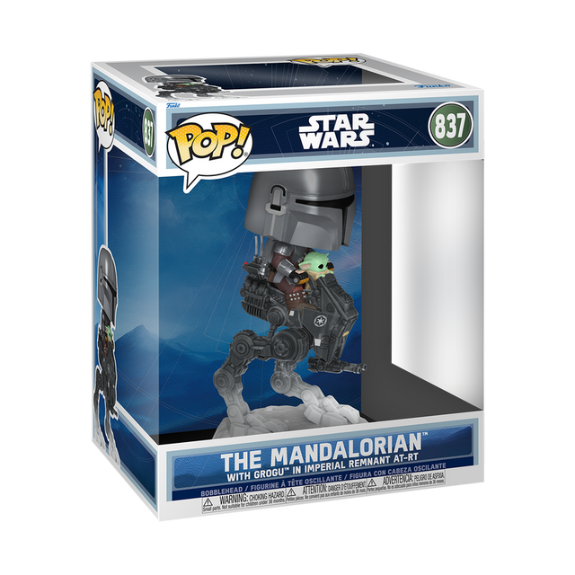 Funko POP! 6" The Mandalorian with Grogu in Imperial Remnant AT-RT (Rides) (Pre-Order)