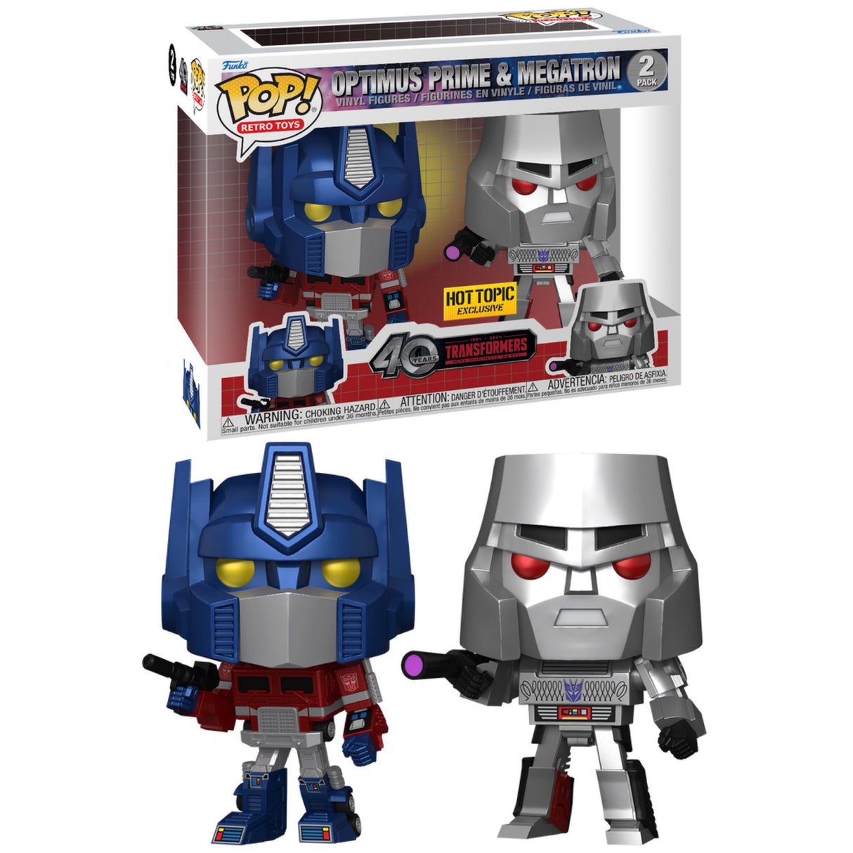 Funko POP! Optimus Prime & Megatron (2-Pack) - Limited Edition Hot Topic Exclusive