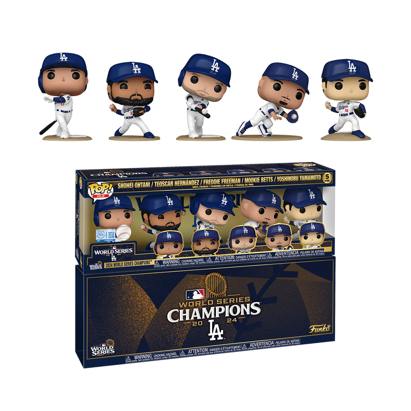 Funko POP! Los Angeles Dodgers 2024 MLB World Series Champions (5-Pack) - Limited Edition Funko Shop Exclusive