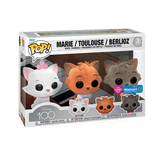 Funko POP! Marie, Toulouse & Berlioz (Flocked) (3-Pack) - Limited Edition Walmart Exclusive