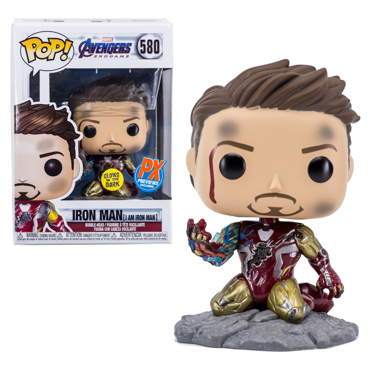 Funko POP! Iron Man (I Am Iron Man) (Glow) - Limited Edition PX Previews Exclusive