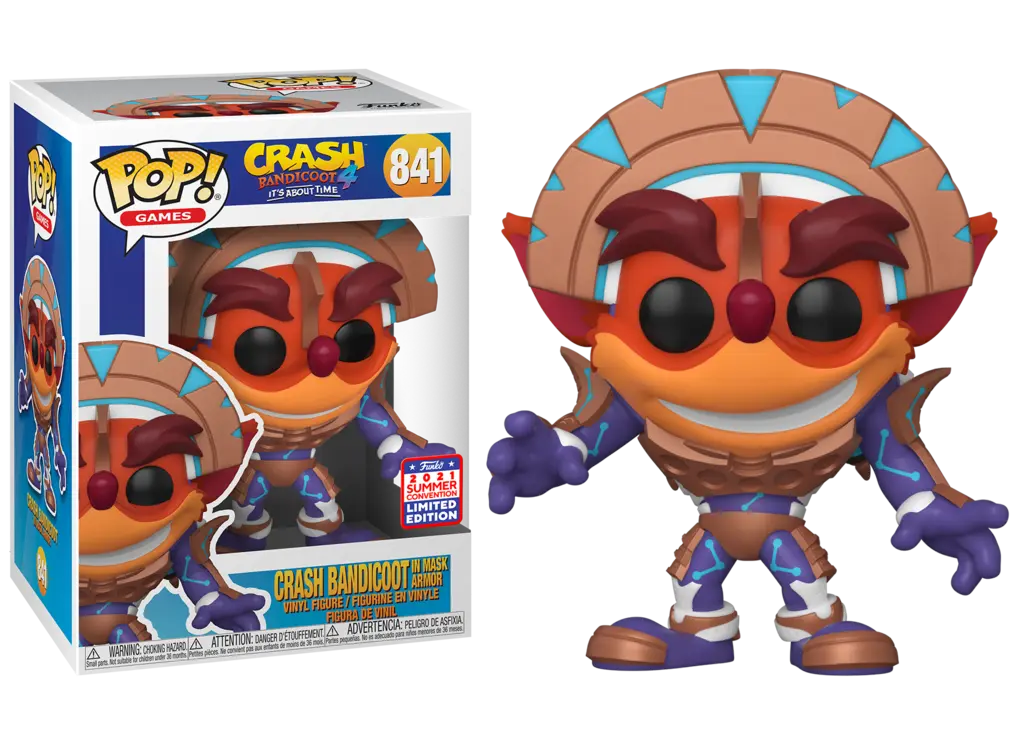 Funko POP! Crash Bandicoot in Mask Armor - Limited Edition 2021 SDCC (FunKon) Exclusive