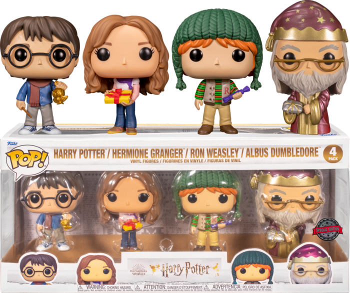 Funko POP! Harry Potter (Metallic) (4-Pack) - Limited Edition Special Edition Exclusive