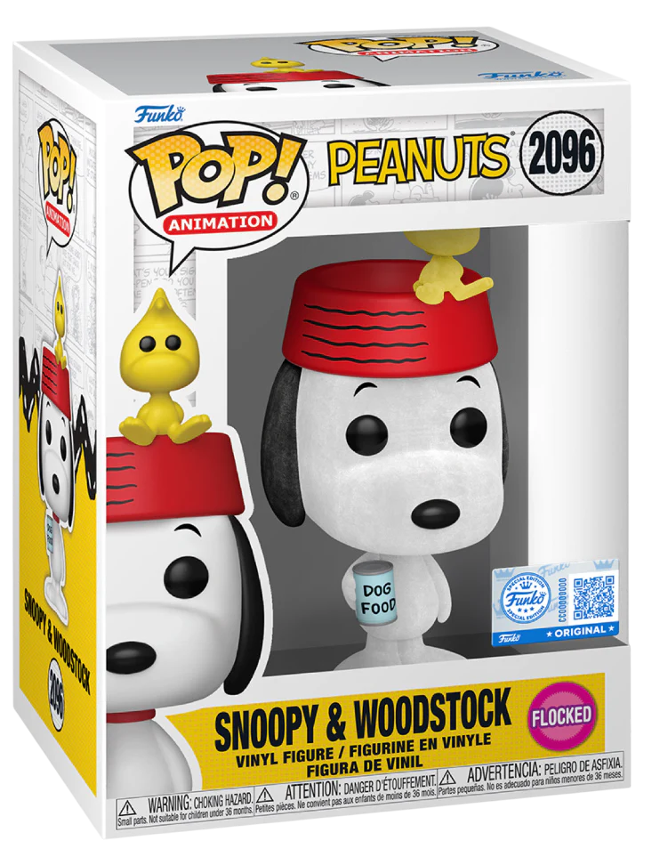 Funko POP! Snoopy & Woodstock (Flocked) - Limited Edition Entertainment Earth Exclusive