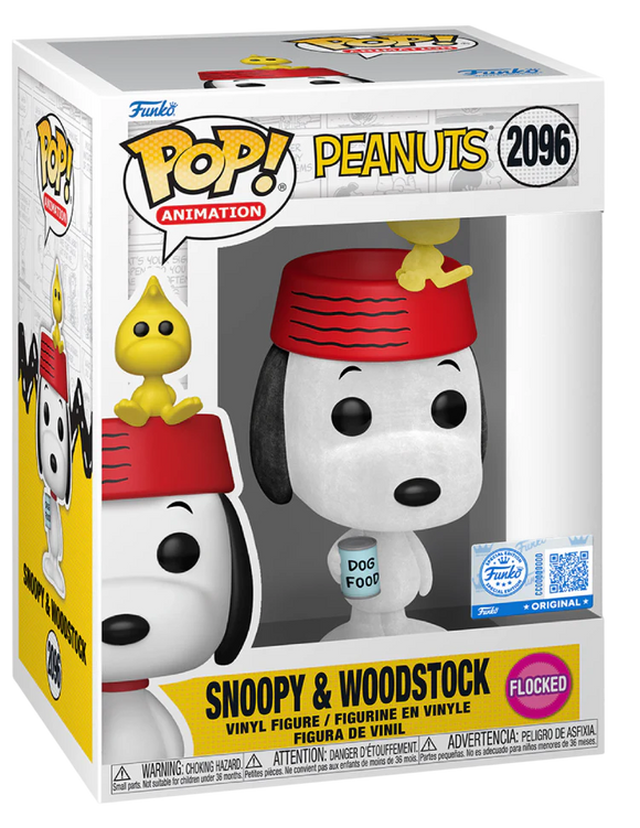 Funko POP! Snoopy & Woodstock (Flocked) - Limited Edition Entertainment Earth Exclusive (Pre-Order)