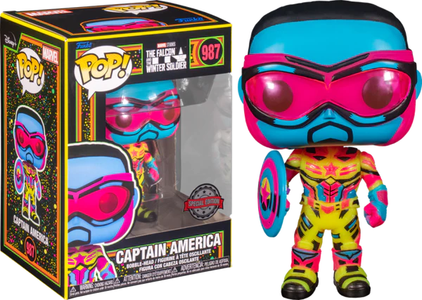 Funko POP! Captain America (Black Light) - Limited Edition Special Edition Exclusive