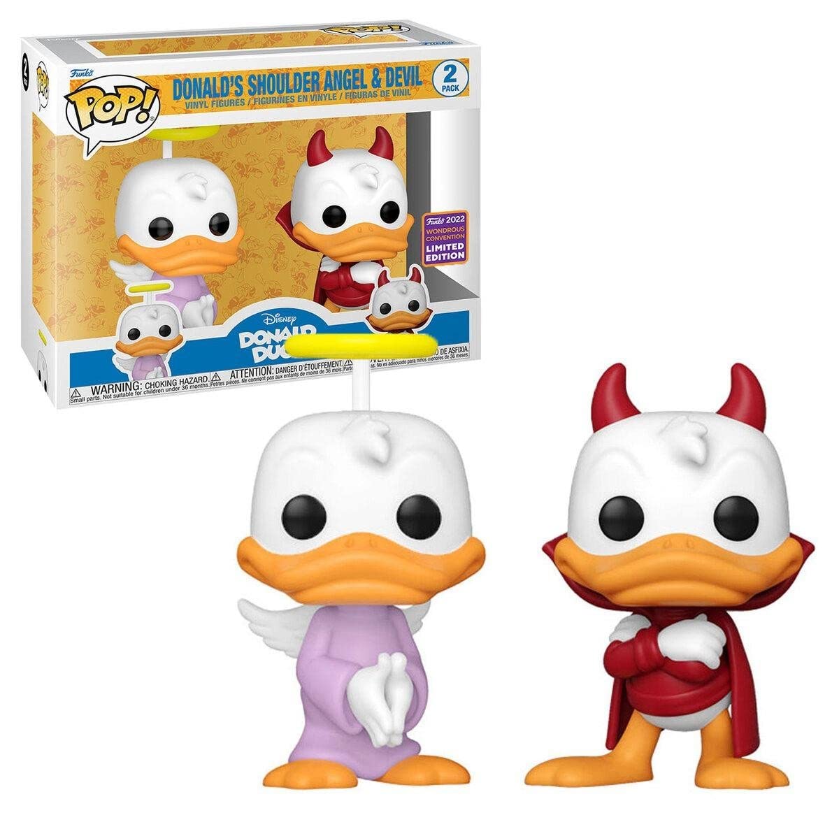 Funko POP! Donald's Shoulder Angel & Devil (2-Pack) - Limited Edition 2022 WonderCon Exclusive