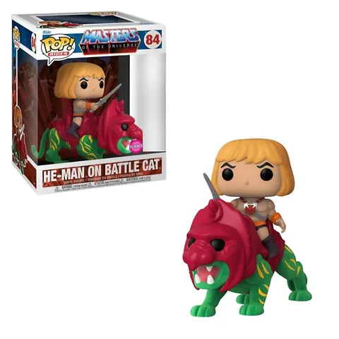Funko POP! He-Man on Battle Cat (Flocked) (Rides) - Limited Edition Special Edition Exclusive